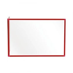 Bi-Office Maya Duo Acrylic Board with Red Frame 900 x 600 mm + 450 x 600 mm Pack of 2