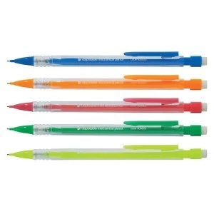5 Star Office Refillable Mechanical Pencil Retractable with 0.7mm Lead Assorted Barrels Pack 10