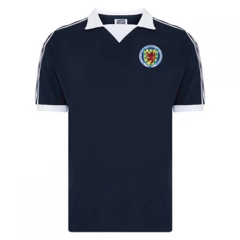 Score Draw Scotland 1978 Replica Home Shirt - Navy/White