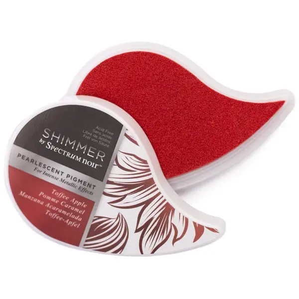 Crafter's Companion Spectrum Noir Shimmer Pearl Pigment Ink Pad Red Toffee Apple