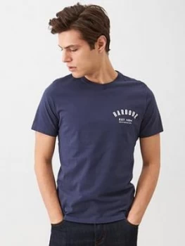 Barbour Small Chest Logo T-Shirt - Navy