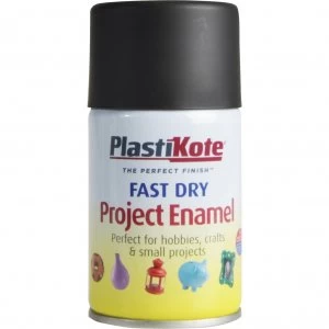 Plastikote Dry Enamel Aerosol Spray Paint Black 100ml