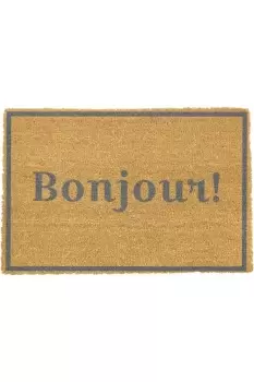 Bonjour Grey Doormat - Regular 60x40cm