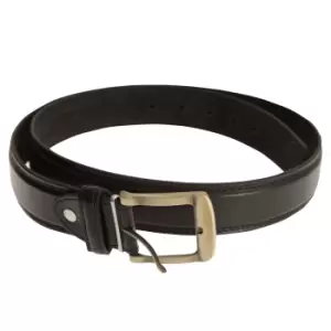 Forest Belts Mens 1.25" Bonded Leather Belt (X-Large (40a-44a)) (Black)