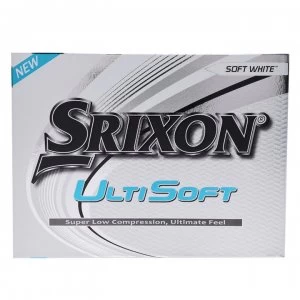 Srixon UltiSoft 12 Pack Golf Balls - White