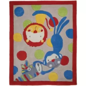 Flair Rugs Childrens/Kids Jungle Animal Design Floor Rug (80cm x 100cm) (Multicoloured) - Multicoloured