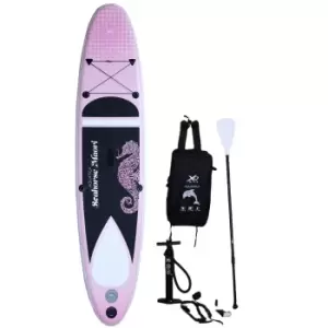 10ft XQ Max Aquatica Inflatable Stand Up Paddle Board & Kit in Pink Seahorse