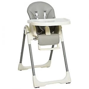 Aosom Baby High Chair Grey PP, PU, Steel 420-010GY