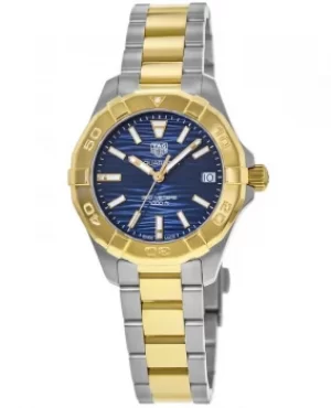 Tag Heuer Aquaracer Lady 300M 32MM Blue Dial Stainless Steel and Yellow Gold Womens Watch WBD1325.BB0320 WBD1325.BB0320