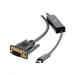C2G 4.5m (15ft) USB C to VGA Adapter Cable - Black