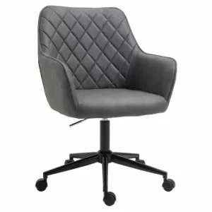Grady Office Chair with Diamond Stitching, Grey
