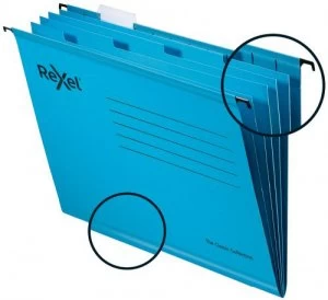 Rexel Classic Suspension Files Foolscap Blue PK10
