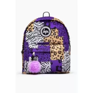 Hype Animal Print Backpack (One Size) (Purple/Tan/White)