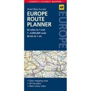 Europe Route Planner: AA Road Map Europe by AA Publishing (Sheet map, folded, 2014)