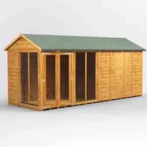 16x6 Power Apex Summerhouse Combi Building including 6ft Side Store