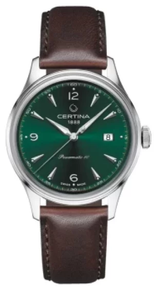 Certina DS Powermatic 80 Green Dial Leather Strap Watch