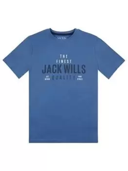 Jack Wills Boys Finest Quality T Shirt - True Navy, Size 9-10 Years