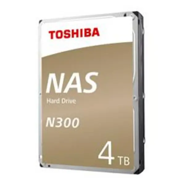 Toshiba 4TB N300 High-Reliability NAS Hard Drive - SATA 6Gbs 7200RPM 128MB Cache HDWQ140UZSVA