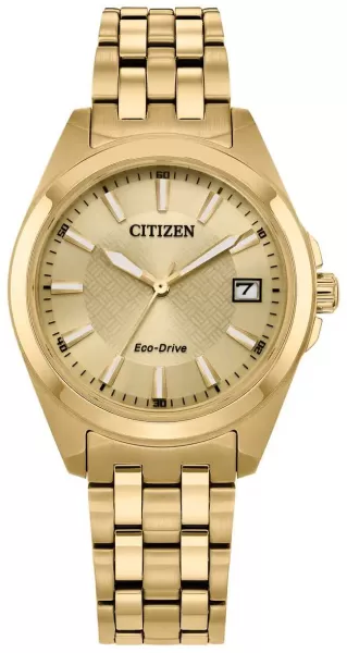 Citizen EO1222-50P Womens Eco-Drive Gold Dial Gold- Watch