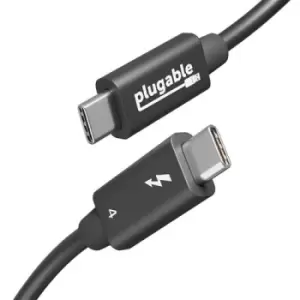 Plugable Technologies Thunderbolt 4 Cable 240W Charging TBT4 Certified 3.3 ft (1M) 40 Gbps