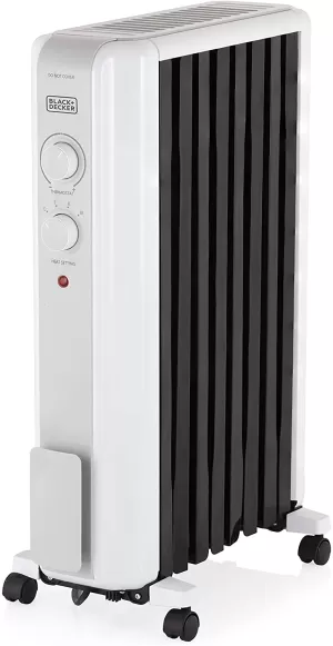 Black and Decker 2000W Oil Filled Radiator with Chimney Effect Design