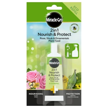 Miracle-Gro 2 in 1 Nourish & Protect Rose, Shrub & Ornamental Plant Food Eco-Refill - 24ml