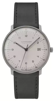 Junghans 59/2023.02 Max Bill MEGA Solar Dark grey Leather Watch