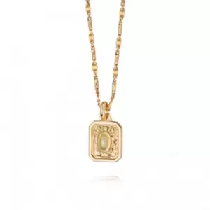 August Birthstone 18ct Gold Plated Necklace BS08_GP