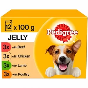 Pedigree Pouch Dog Food Favourites in Jelly 12 x 100g