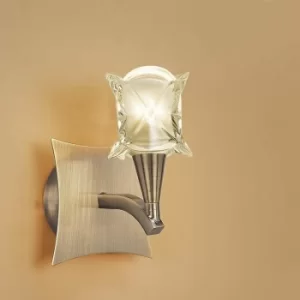 Rosa Del Desierto wall light with switch 1 Bulb G9, antique brass