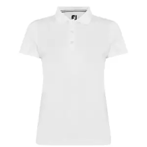 Footjoy Stretch Pique Polo Shirt Ladies - White