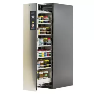 Type 90 Safety Storage Cabinet V-MOVE-90 Model V90.196.045.VDAC:0013 in Stainless Steel with 5X Tray Shelf (Standard) (Sheet Steel)