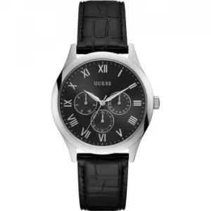 GUESS Gents silver watch with Black dial.