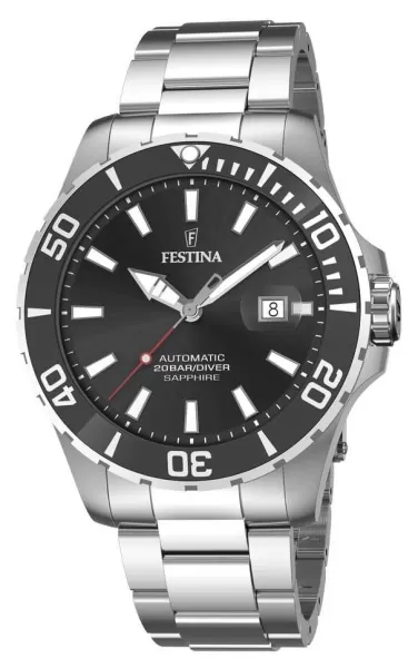 Festina F20531/4 Mens Black Dial Stainless Steel Watch