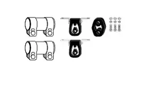 VEGAZ Mounting Kit, exhaust system VA-158 VW,SEAT,POLO (6N2),Polo Schragheck (6N1),Caddy II Kastenwagen (9K9A),Caddy II Kombi (9K9B),Ibiza II (6K1)