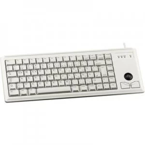 CHERRY Compact-Keyboard G84-4400 Keyboard German, QWERTZ, Windows Grey Built-in trackball , Mouse buttons