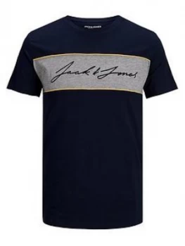Jack & Jones Boys Short Sleeve Logo T-Shirt - Navy, Size 8 Years