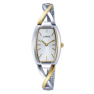 Lorus RRW51EX9 Ladies Dress Watch with Two Tone Shaped Strap