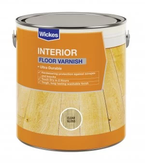 Wickes Floor Varnish - Clear Gloss 2.5L