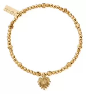 ChloBo GBCS3197 Cute Sparkle Glowing Beauty Bracelet Gold Jewellery