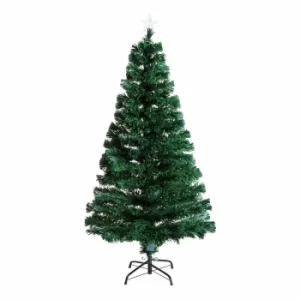 Green Pre Lit Fibre Optic Artificial Christmas Tree 150cm