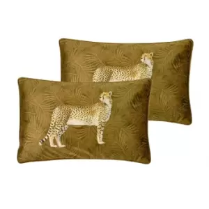Cheetah Forest Twin Pack Polyester Filled Cushions