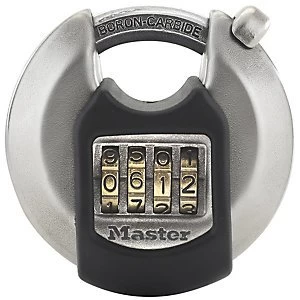 Master Lock Excell M40EURDNUM 4 Digit Resettable Discus Stainless Steel Padlock - 70mm