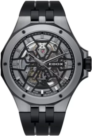 Edox Watch Delfin Mecano 3 Hands Skeleton