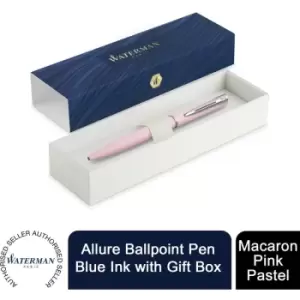Waterman - Allure Ballpoint Pen Macaron Pink Pastel Lacquer Medium Point Blue Ink