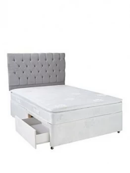 Airsprung New Astbury Pillow Top Divan With Storage Options - White