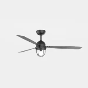Mariner LED Ceiling Fan Black, With E27 Lamp