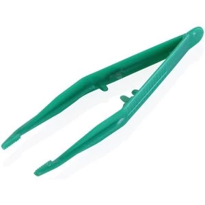 Click Medical Tweezers Plastic Green Ref CM0467 Pack of 10 Up to 3 Day