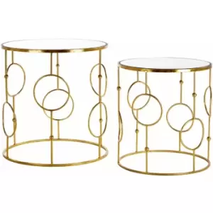 Avantis Gold Metal Tables - Set of 2 - Premier Housewares