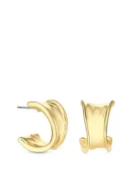 Mood Gold Molten Tapered Large Hoop Earrings